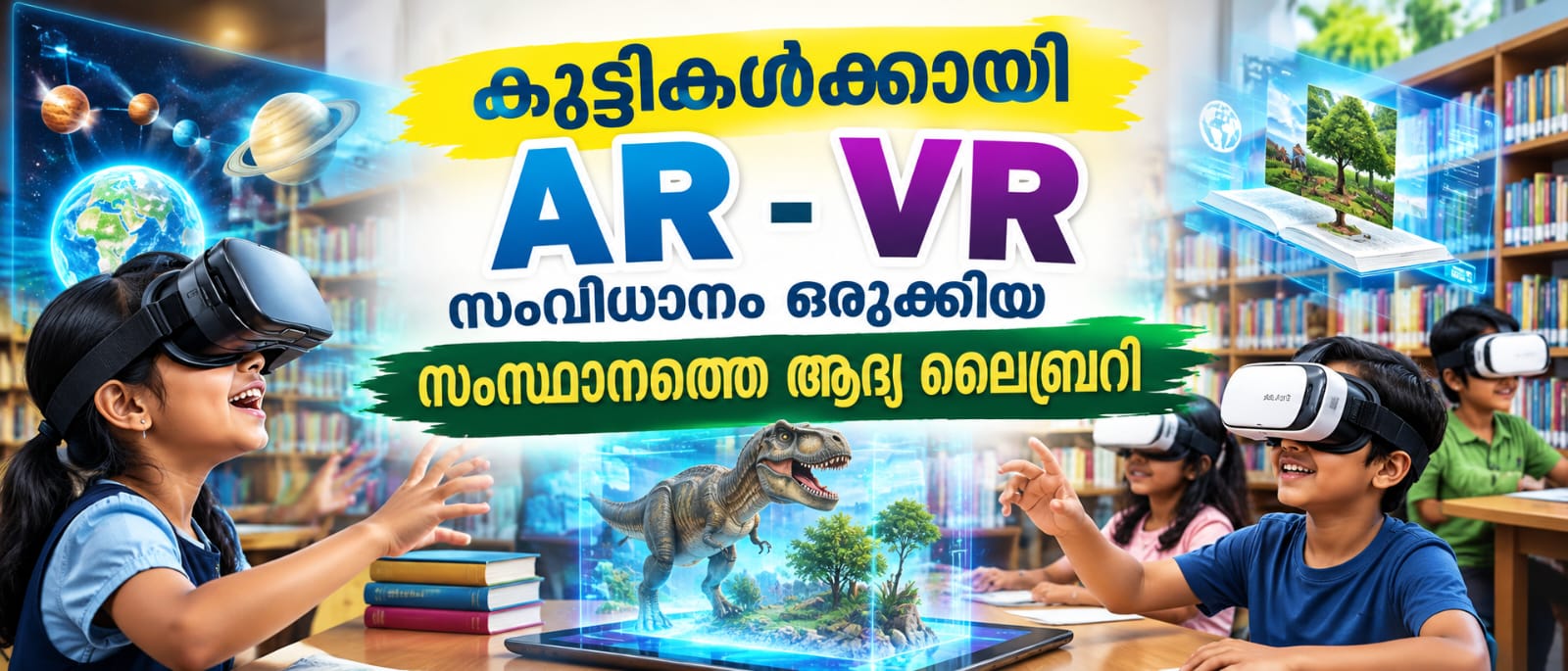 കുട്ടികൾക്കായി AR - VR സൗകര്യം ഒരുക്കിയ സംസ്ഥാനത്തെ ആദ്യ ലൈബ്രറി